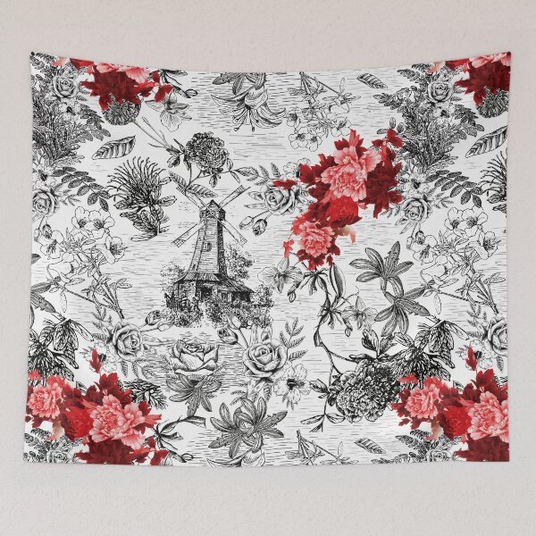 Item preview, Toile de Jouy Floral designed and sold by SamyMust.