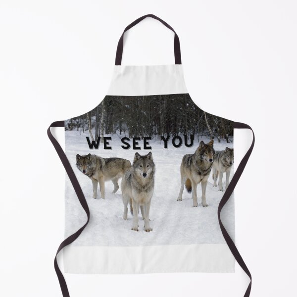 Item preview, Snow Wolf Pack - We See You designed and sold by mydesignsbylar.
