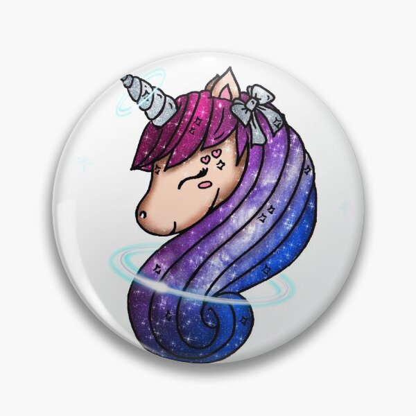 Aperçu de l'œuvre Licorne Galaxy Rose Bleu Saturne Nebuleuse Magique Kawaii créée et vendue par Jolly-Yosei.