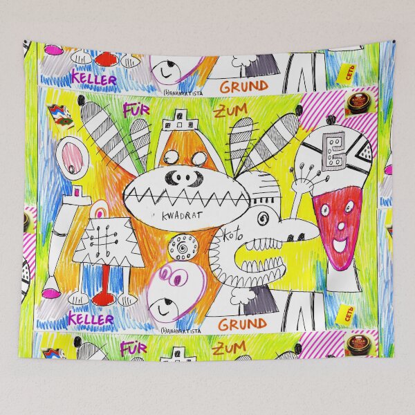 Item preview, Fur zum keller grund (collage art drawing) designed and sold by (b)ananartista SBUFF.