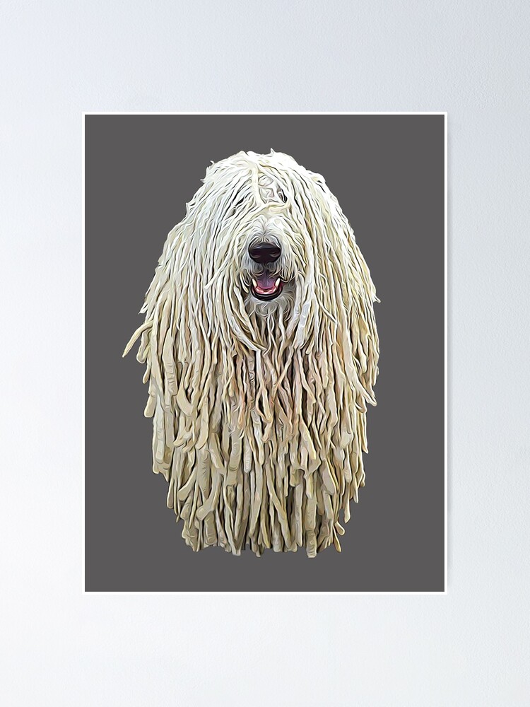 Komondor Dog Dreadlocks Poster for Sale by ElegantCat