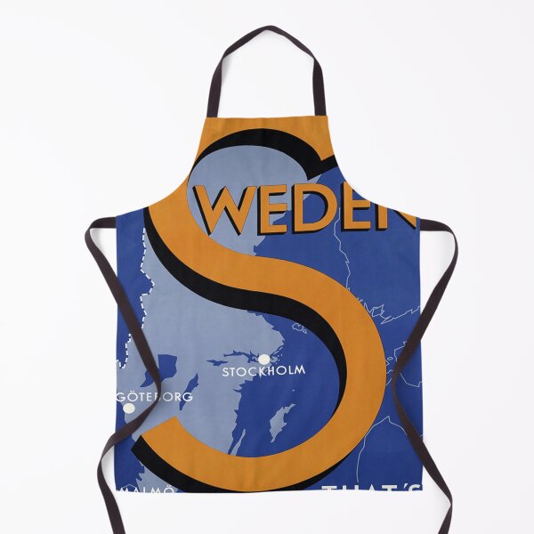 Item preview, Sweden retro poster designed and sold by CorasPosters.