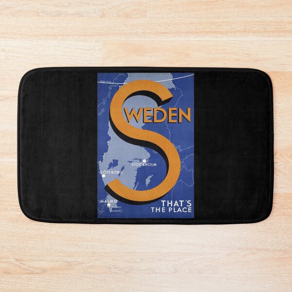 Item preview, Sweden retro poster designed and sold by CorasPosters.