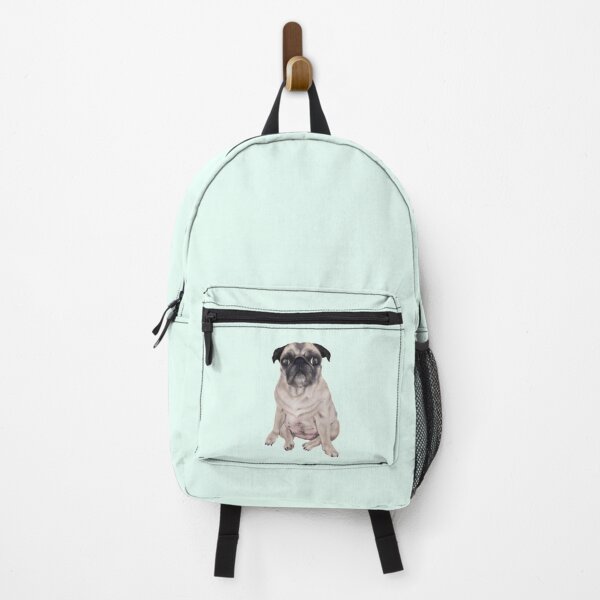 Item preview, Coco The Pug Light Blue-Green Frosted Mint designed and sold by CoconatStudio.