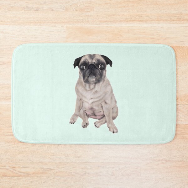 Item preview, Coco The Pug Light Blue-Green Frosted Mint designed and sold by CoconatStudio.