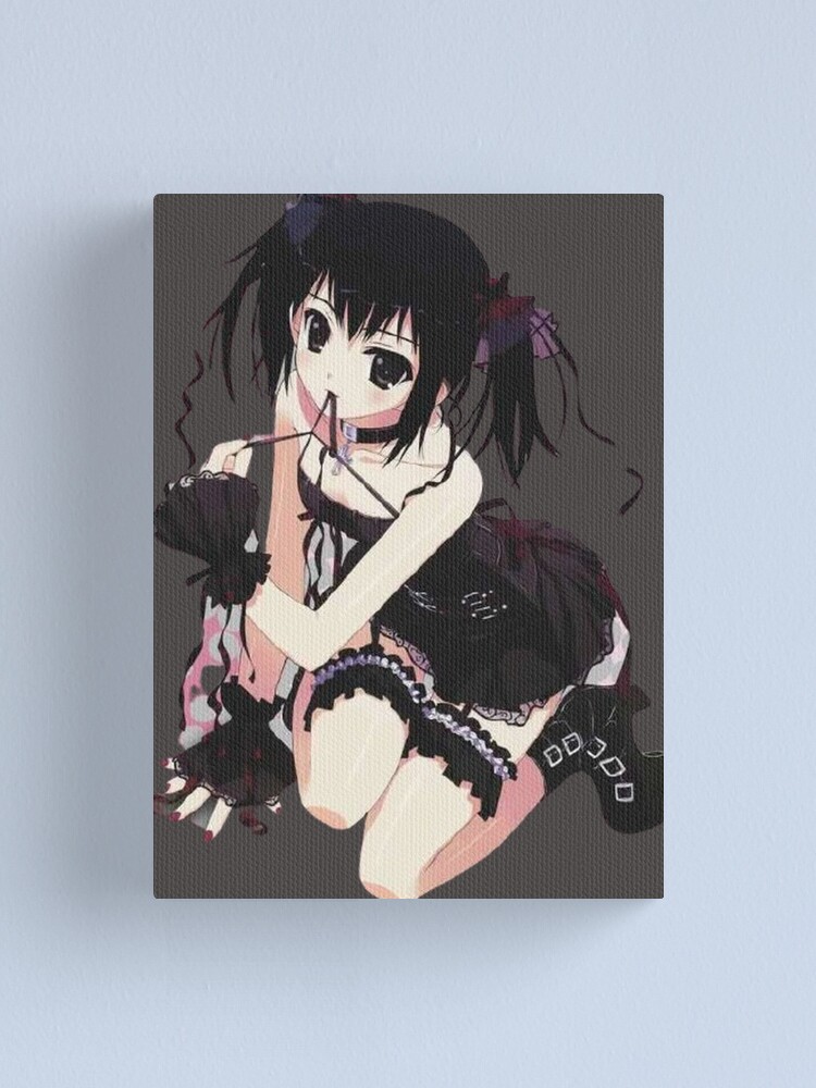 Dark Anime Girl Wall Art Anime Aesthetic Print Gothic Emo 