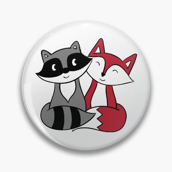 Item preview, Fox and Raccoon Best Friends designed and sold by heathercashart.