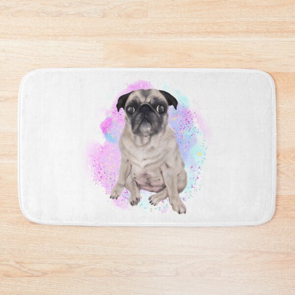Item preview, Coco The Pug Watercolor White Background designed and sold by CoconatStudio.