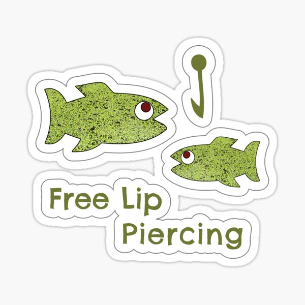 FISH NICE PIERCING' Sticker