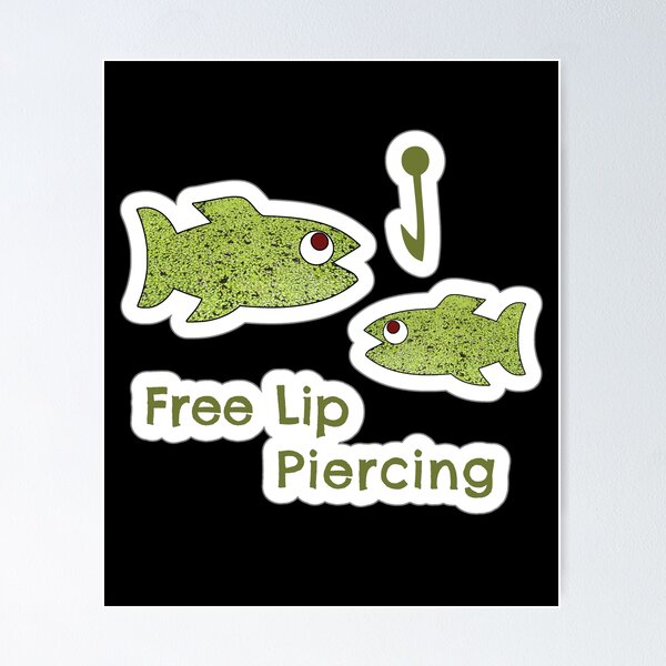 FISH NICE PIERCING' Sticker