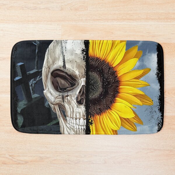 Item preview, sunflower skull designed and sold by drizzd.