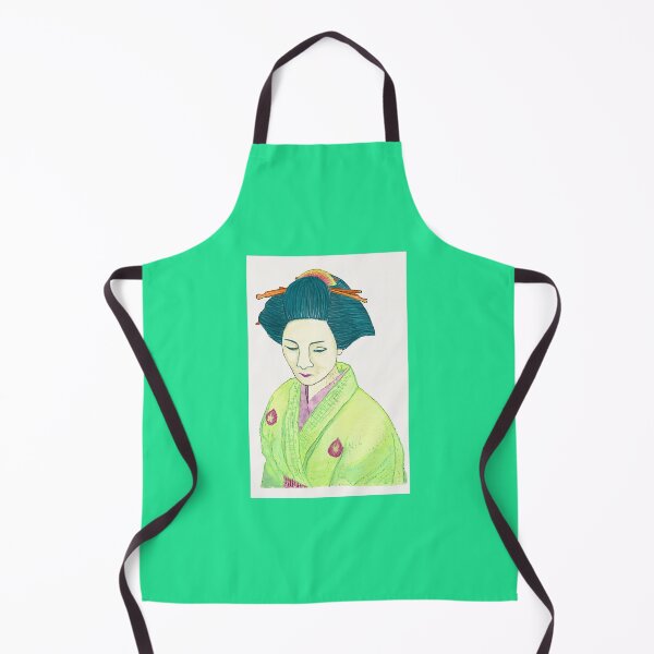 Item preview, Japanese Geisha - Lime Kimino designed and sold by Anne-Maree Hunter.