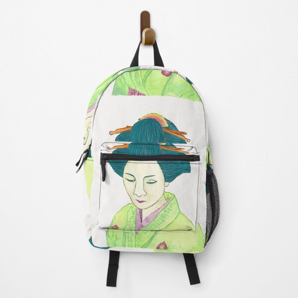 Item preview, Japanese Geisha  - Lime Kimino designed and sold by Anne-Maree Hunter.