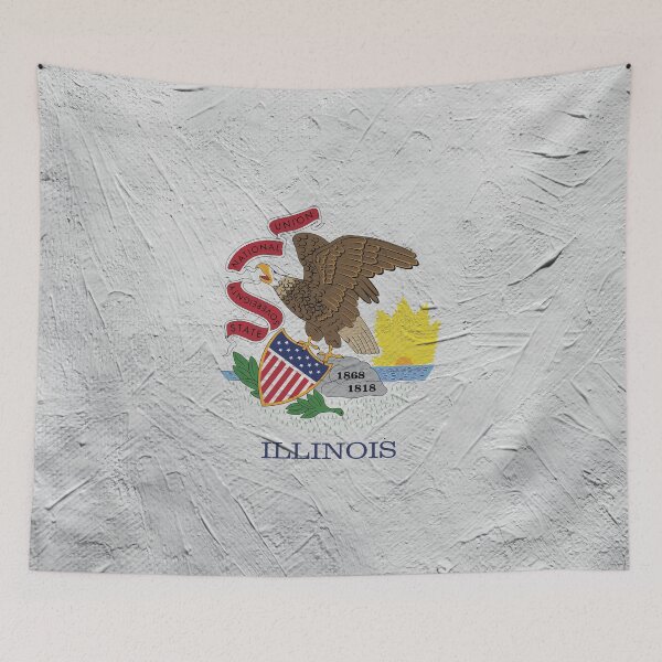 Item preview, Illinois Flag Wall designed and sold by TRowanDesign.
