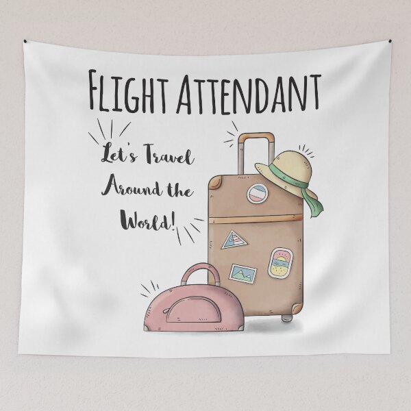 Item preview, Flight Attendant Let's Travel Around The World designed and sold by 4AllTimes.