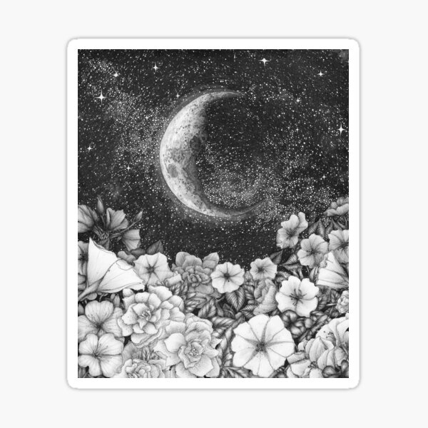Aperçu de l'œuvre Clair de lune dans le jardin créée et vendue par ECMazur Art.