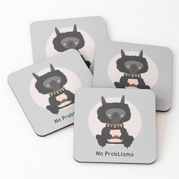 Item preview, No ProbLlama - Llama Yoga Meditating designed and sold by Kaos Urbanwear.