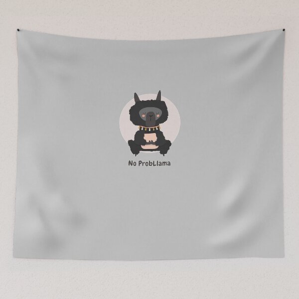Item preview, No ProbLlama - Llama Yoga Meditating designed and sold by Kaos Urbanwear.