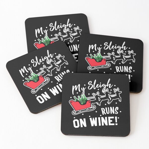 Item preview, My Sleigh Runs On Wine Christmas designed and sold by RainbowPandas.