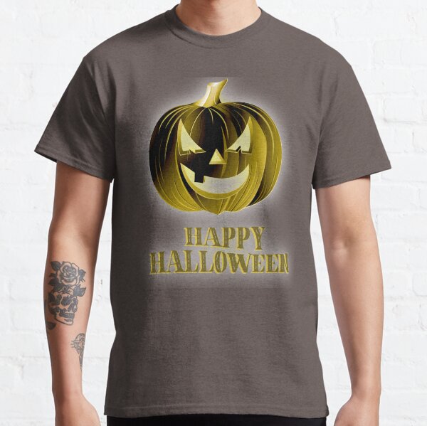 Happy Halloween - Gold Pumpkin-Head Tee Classic T-Shirt