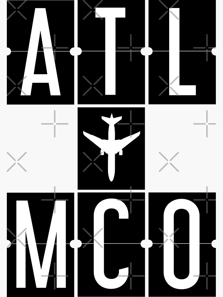 ATL to MCO - Atlanta to Orlando Airport Code by 1923mainstreet
