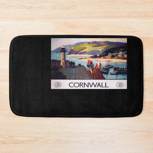 Item preview, Cornwal retro poster designed and sold by CorasPosters.
