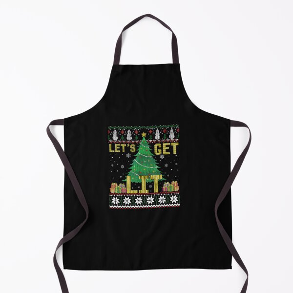Item preview, Let's Get Lit Drinking Funny Christmas Ugly Xmas Sweater  designed and sold by KhanWill.