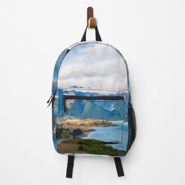 Item preview, Mountain range picturesque view at Lake Hawea in New Zealand. designed and sold by Danielasphotos.