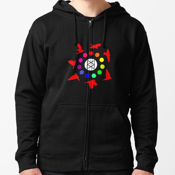J'ai vu sept oiseaux Veste zippée à capuche