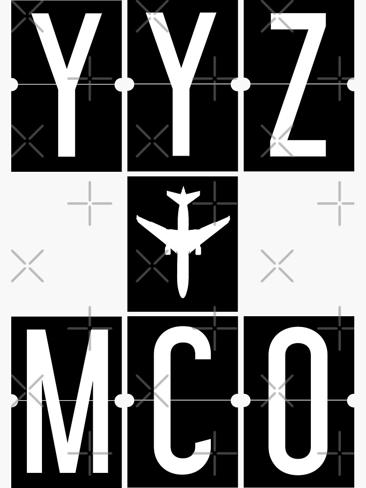 YYZ to MCO - Toronto to Orlando Airport Code by 1923mainstreet