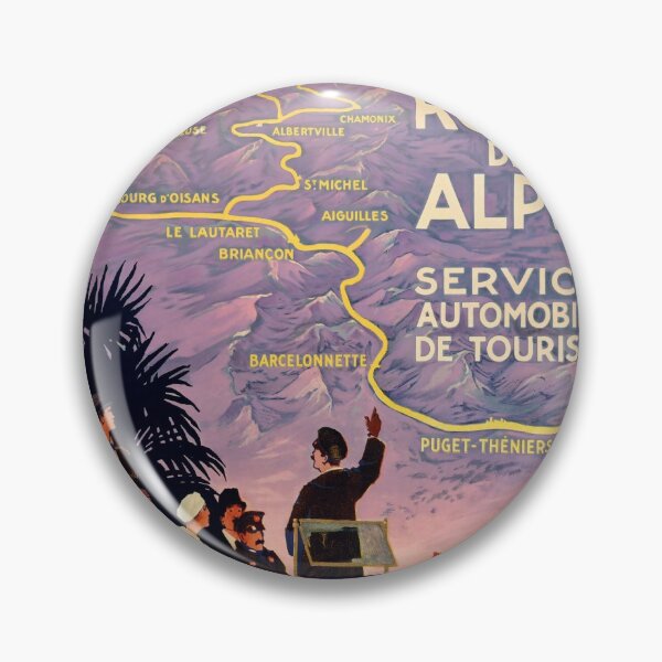 Item preview, La Route des Alpes retro poster designed and sold by CorasPosters.