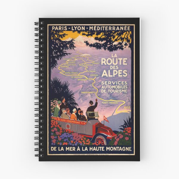 Item preview, La Route des Alpes retro poster designed and sold by CorasPosters.