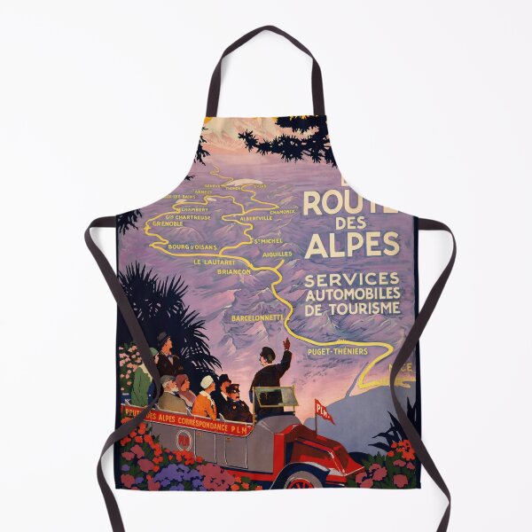 Item preview, La Route des Alpes retro poster designed and sold by CorasPosters.