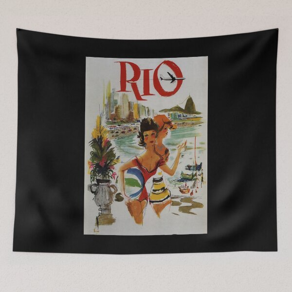 Artikelvorschau, Rio retro poster entworfen und verkauft von CorasPosters.