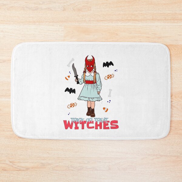 Item preview, Trick or Treat Witches - Girl with a Knife Wearing a Devil Mask designed and sold by Kaos Urbanwear.