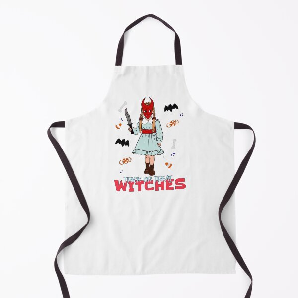 Item preview, Trick or Treat Witches - Girl with a Knife Wearing a Devil Mask designed and sold by Kaos Urbanwear.