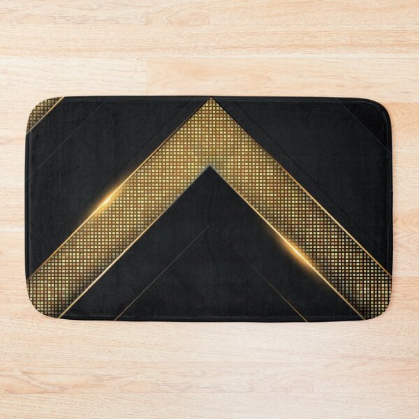 Black Luxury Gold Bath Mat