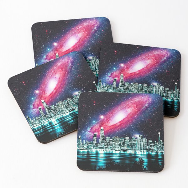 Item preview, Colorful Galaxy Andromeda | Night Urban Landscape designed and sold by Artsy Universe.
