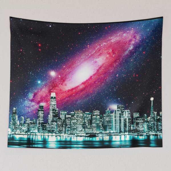 Item preview, Colorful Galaxy Andromeda | Night Urban Landscape designed and sold by Artsy Universe.