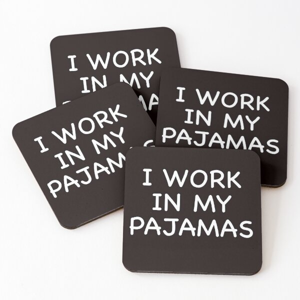 Item preview, I work in my pajamas designed and sold by popculturechick.