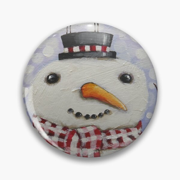 Item preview, Snowman with robins designed and sold by StressieCat.
