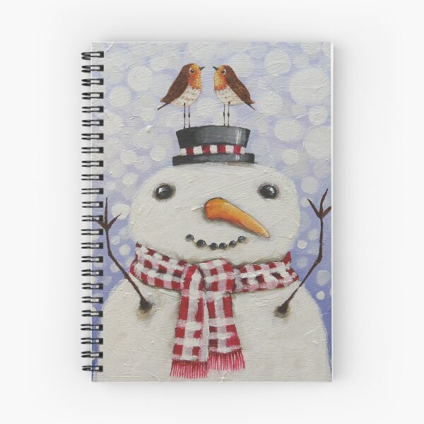 Item preview, Snowman with robins designed and sold by StressieCat.