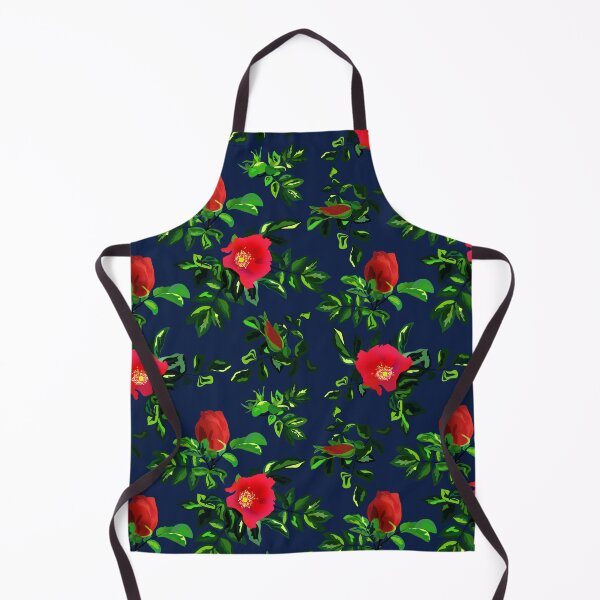Item preview, Red rosehip, retro, wild rosehip, wild roses, red and blue designed and sold by fuzzyfox.