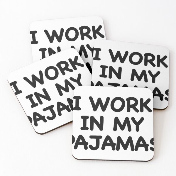 Item preview, I work in my pajamas designed and sold by popculturechick.
