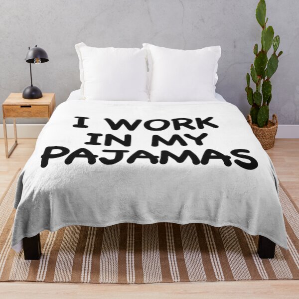 Item preview, I work in my pajamas designed and sold by popculturechick.