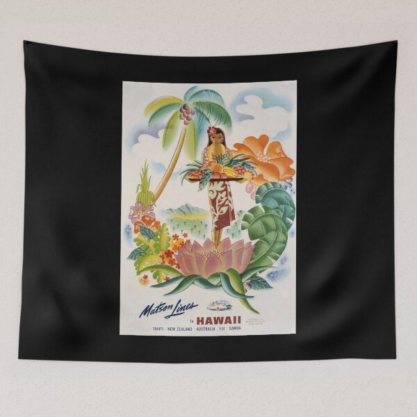 Item preview, Hawaii retro poster designed and sold by CorasPosters.