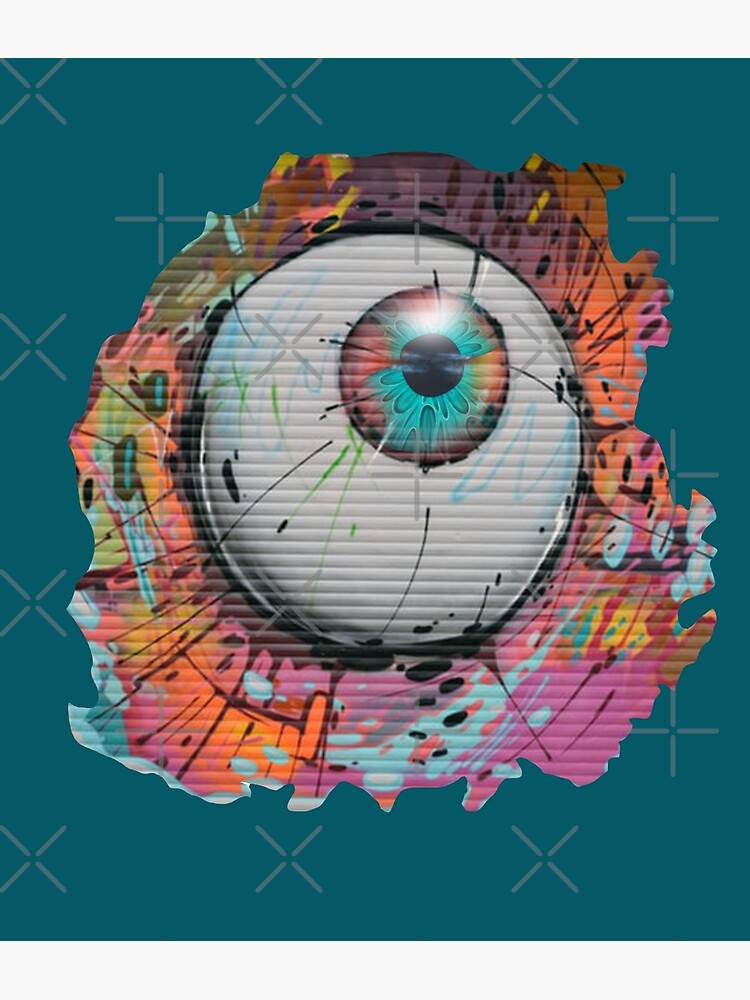 "Eyeball Graffiti street art" Poster for Sale by nikivine Redbubble