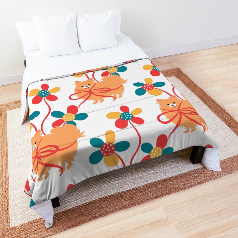 Sweet Pomeranian Dog Gift Comforter