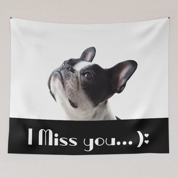 Item preview, Cute French Bulldog I Miss you... designed and sold by Fantabulous.