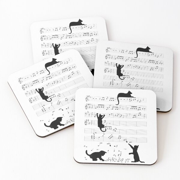 Item preview, Cute Cat Playing Music Note Clef Musician Art designed and sold by FlynnGallegos.